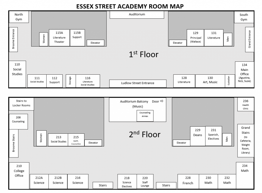 Room Map – ESSEX STREET ACADEMY